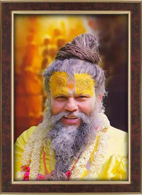 Premium Sparkle Lamination, Premanand Ji Maharaj Photo Frame